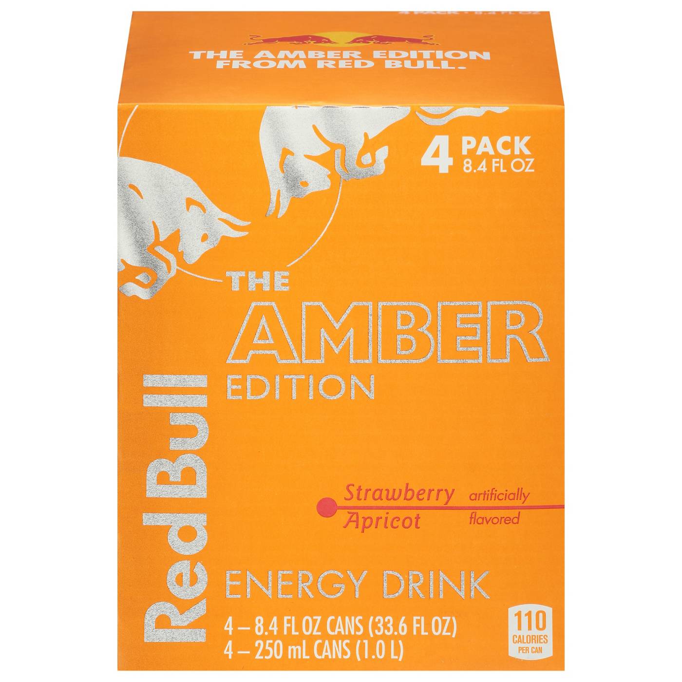 Red Bull The Amber Edition Strawberry Apricot Energy Drink 4 pk Cans; image 1 of 7