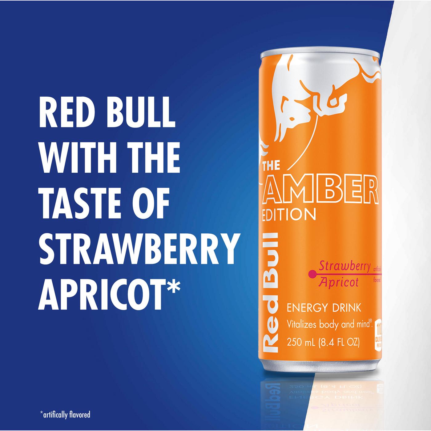 Red Bull The Amber Edition Strawberry Apricot Energy Drink 4 pk Cans; image 5 of 7