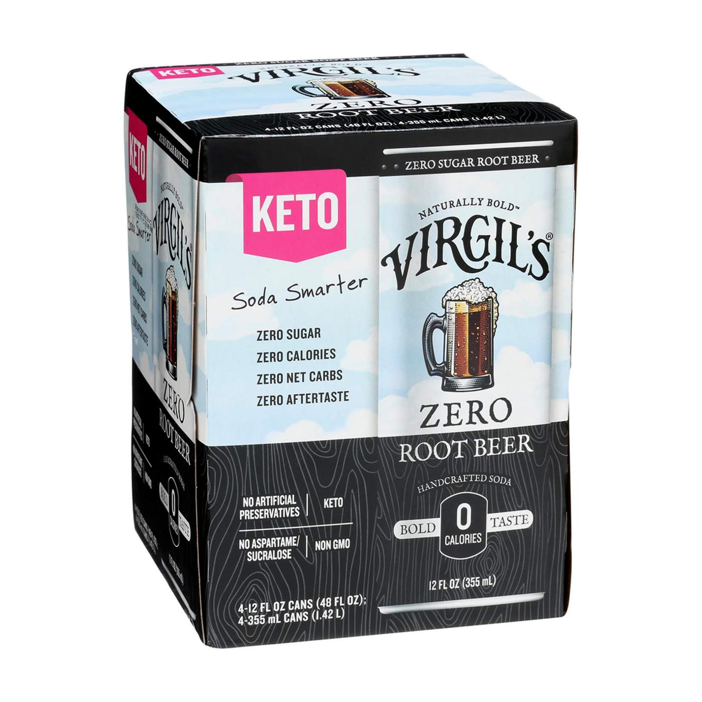 Virgil's Zero Sugar Root Beer 12 oz Cans; image 1 of 4