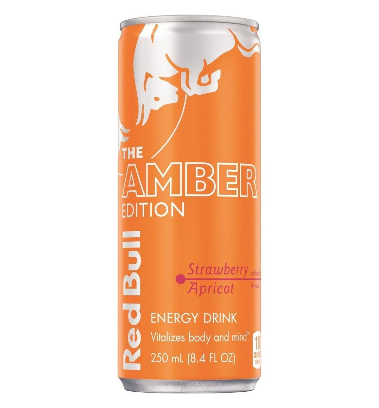 Red Bull Amber Edition Strawberry Apricot Energy Drink 4 pk Cans; image 1 of 10