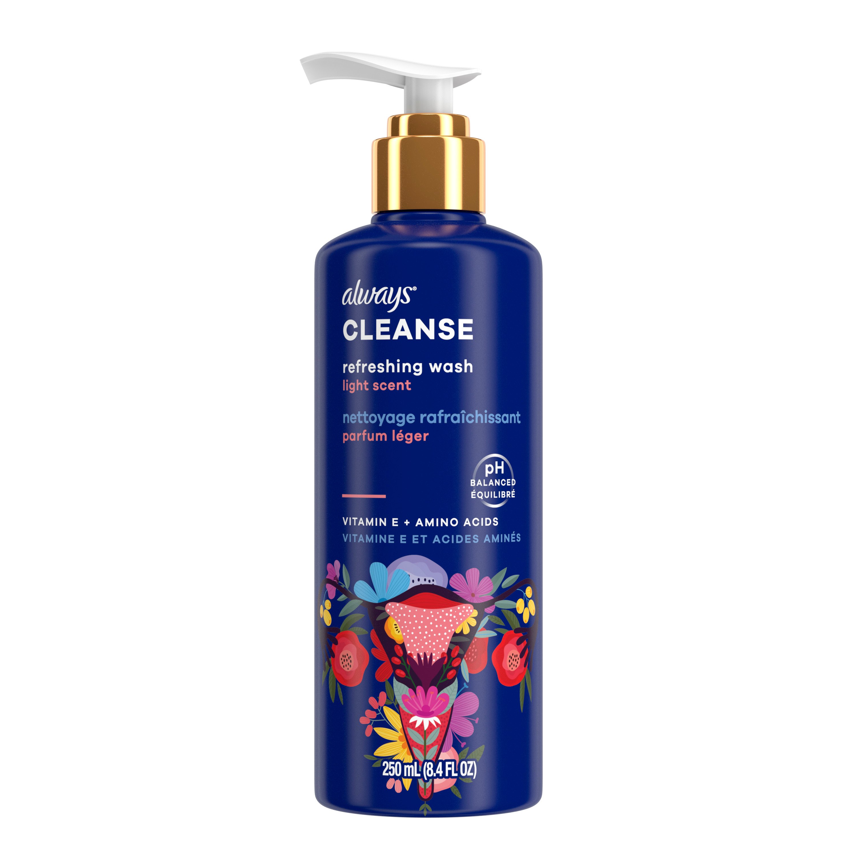Always Cleanse Refreshing Wash for Intimate Skin, Lightly Scented