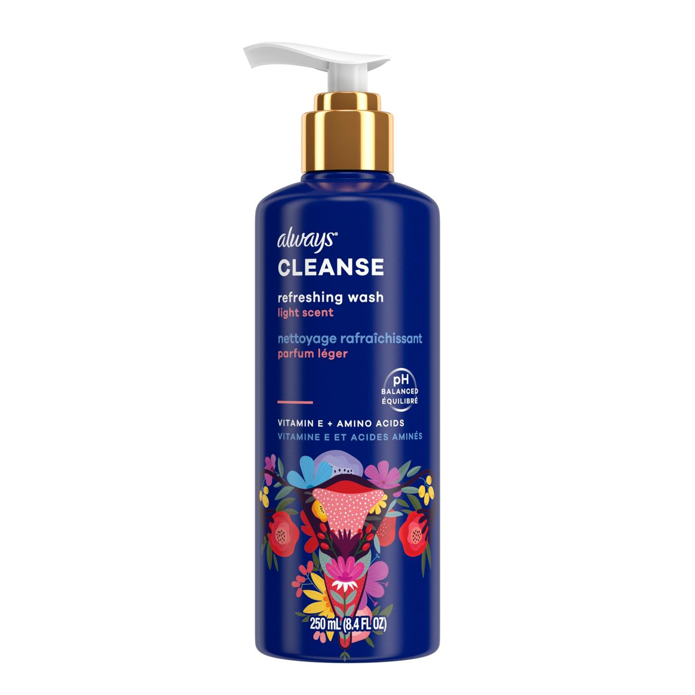 Always Cleanse Refreshing Wash for Intimate Skin, Lightly Scented; image 1 of 9