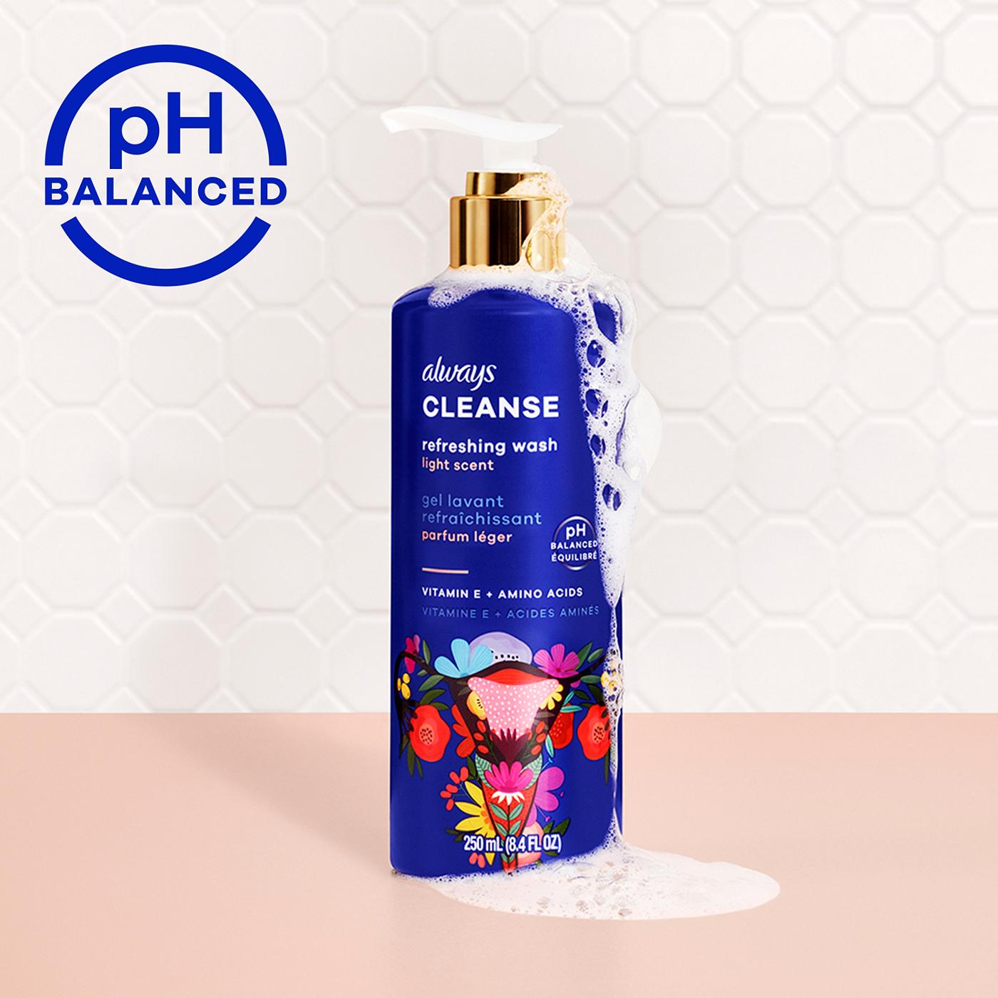Always Cleanse Refreshing Wash for Intimate Skin, Lightly Scented