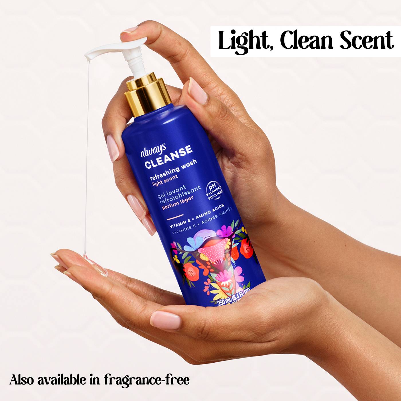 Always Cleanse Refreshing Wash for Intimate Skin, Lightly Scented