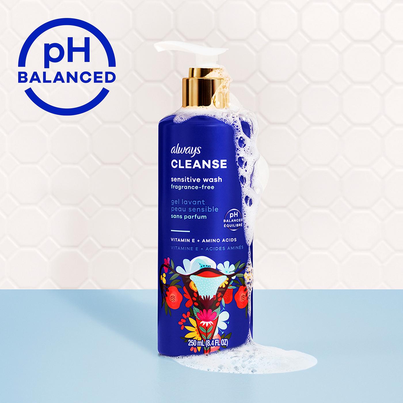 Always Cleanse Sensitive Wash for Intimate Skin, Fragrance-Free