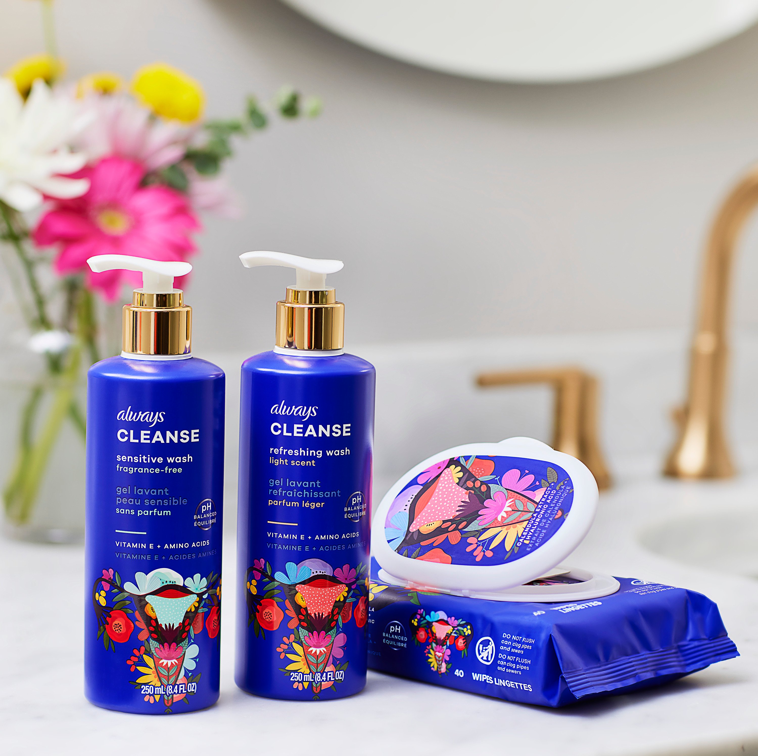 Always Cleanse Sensitive Wash for Intimate Skin, Fragrance-Free