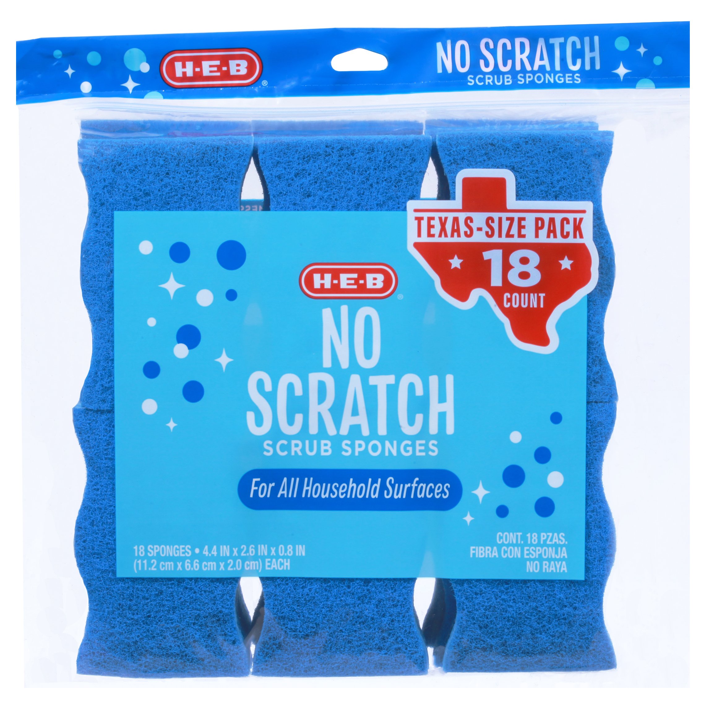 H-E-B No Scratch Scrub Sponges - Texas-Size Pack - Shop Sponges ...