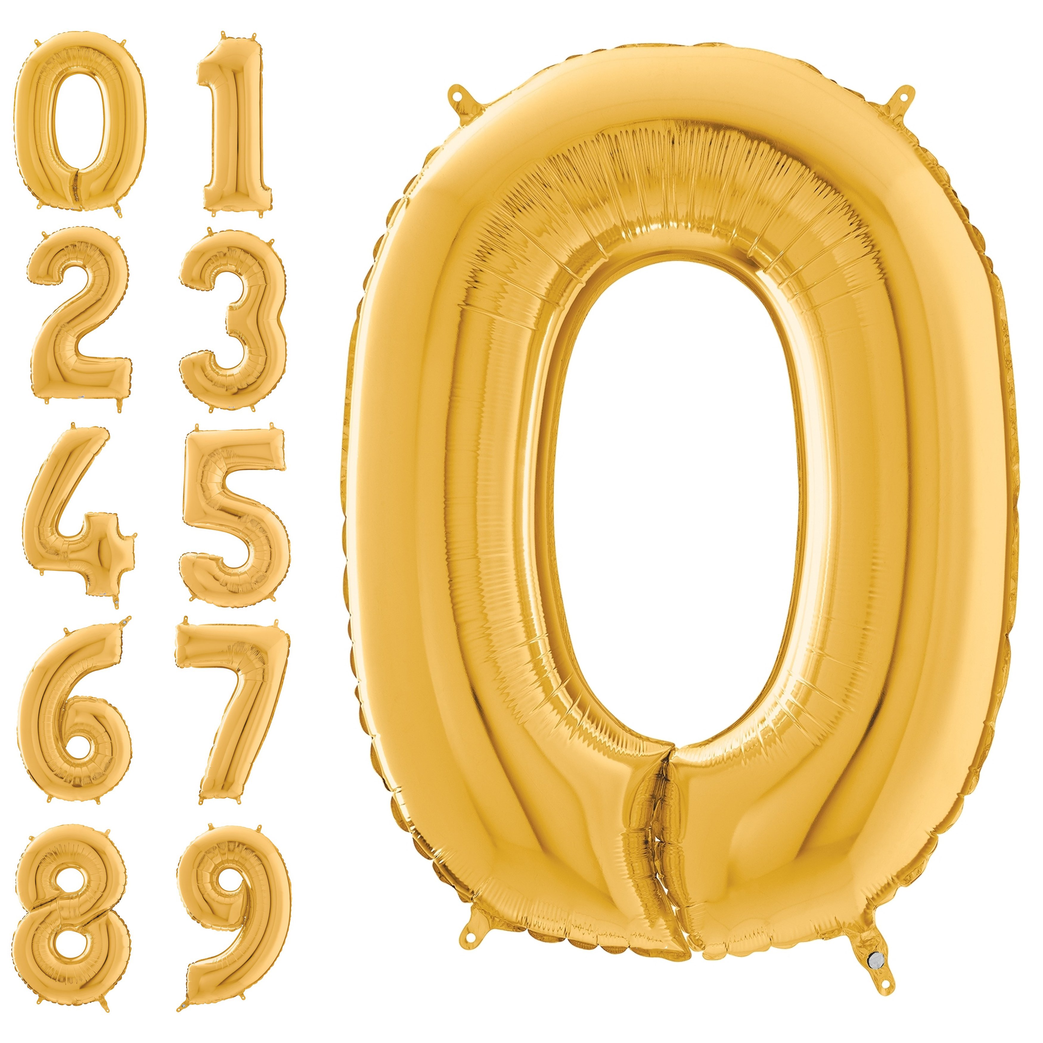 BLOOMS by HEB Gold Number Balloons Shop Balloons at HEB