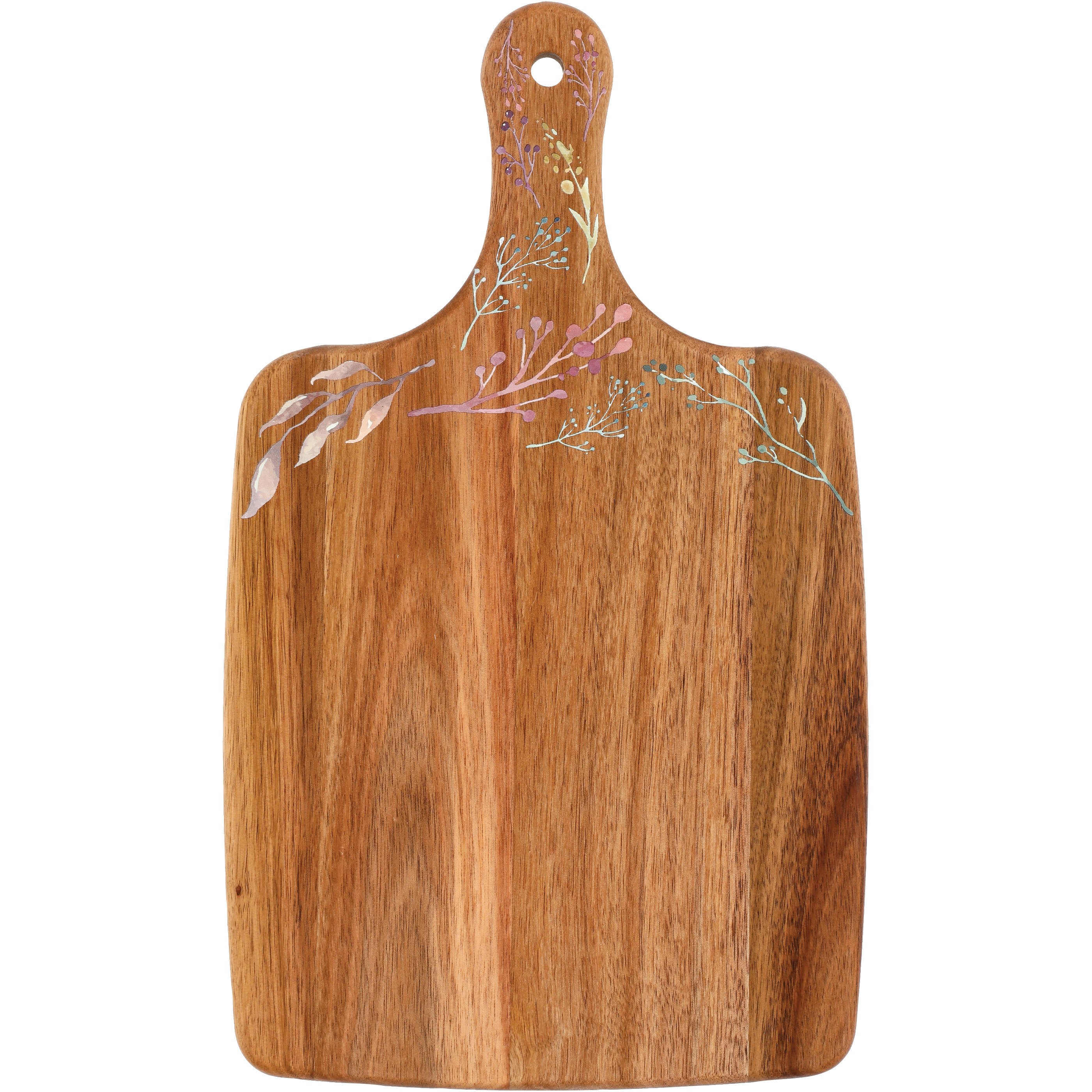 Destination Holiday Floral Natural Wood Charcuterie Board Shop