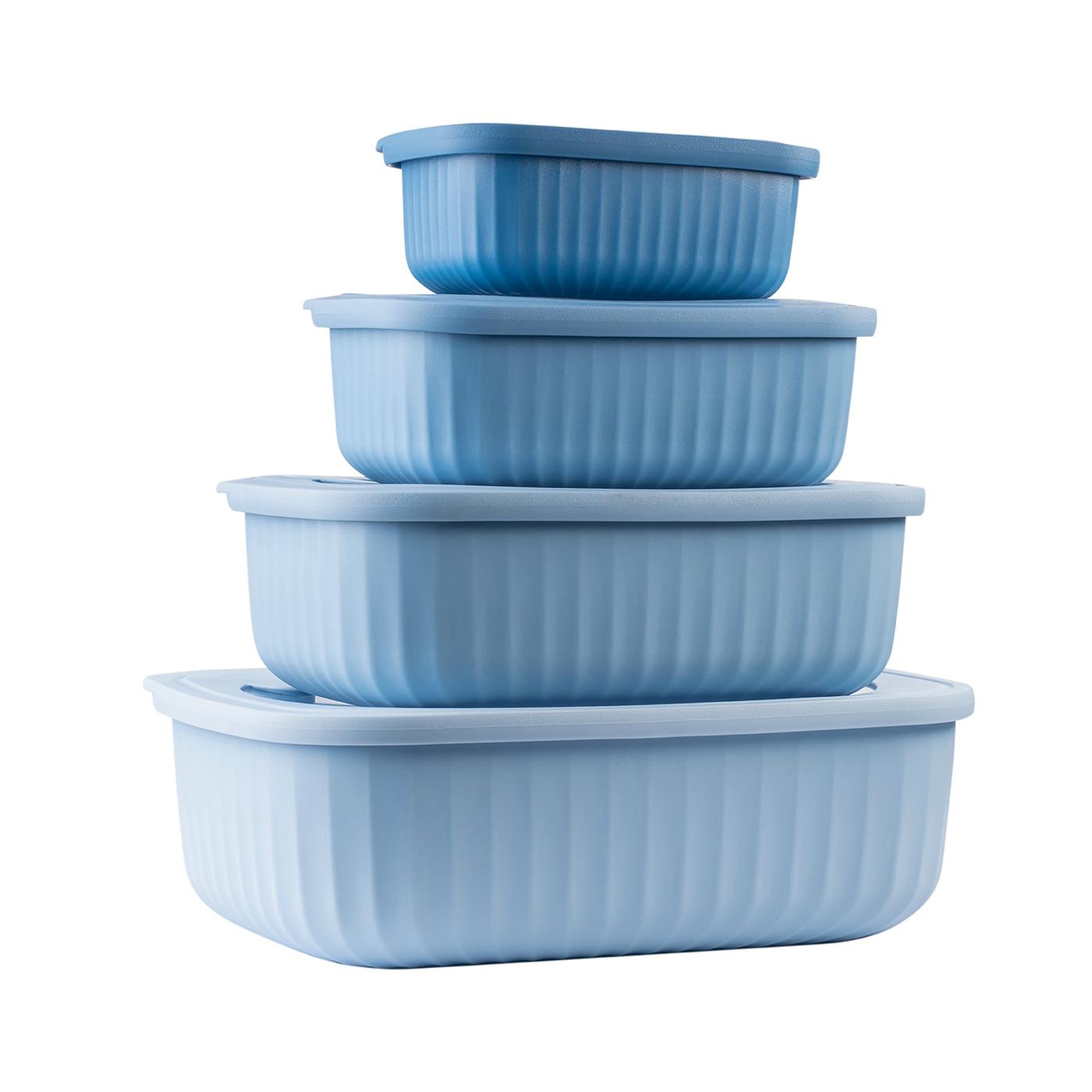 Edge Rectangle Nesting Storage Containers with Lids - Blue Jay - Shop Food  Storage at H-E-B