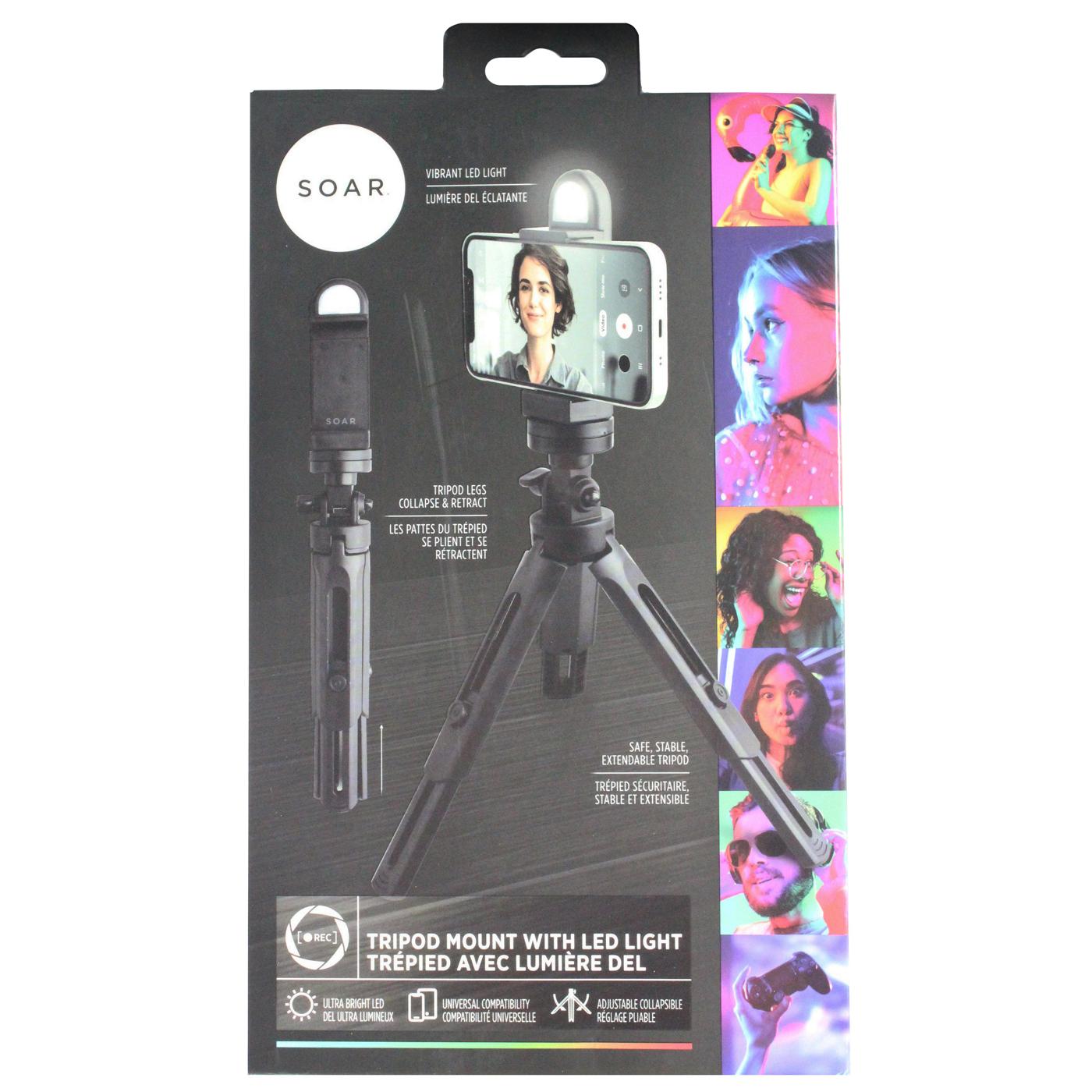 Soar Tripod Mount with LED Light Shop Cases & stands at HEB