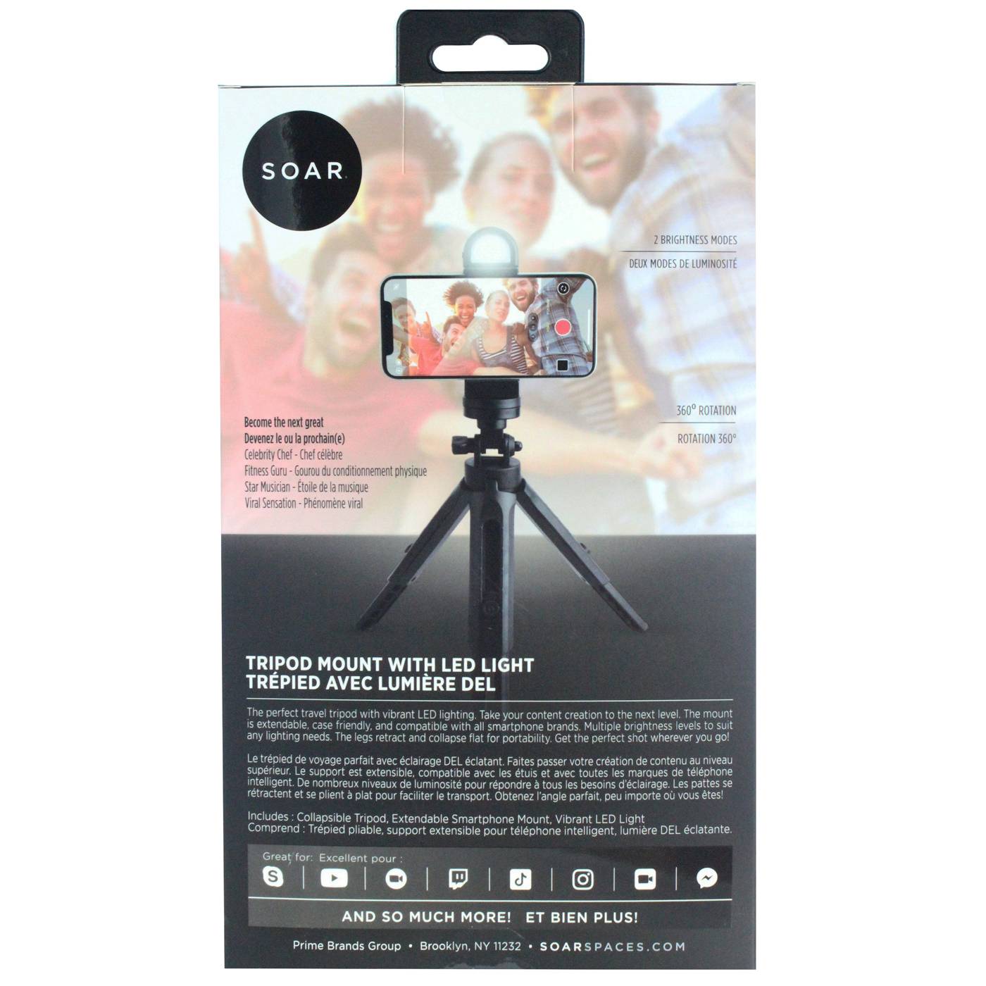 Soar Tripod Mount with LED Light Shop Cases & stands at HEB