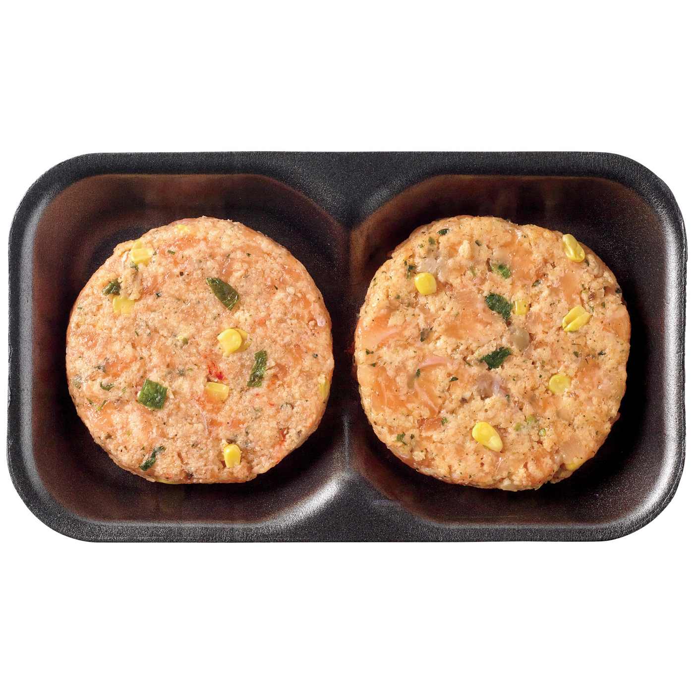 H-E-B Fish Market Salmon & Crawfish Burger Patties - Creole; image 1 of 2