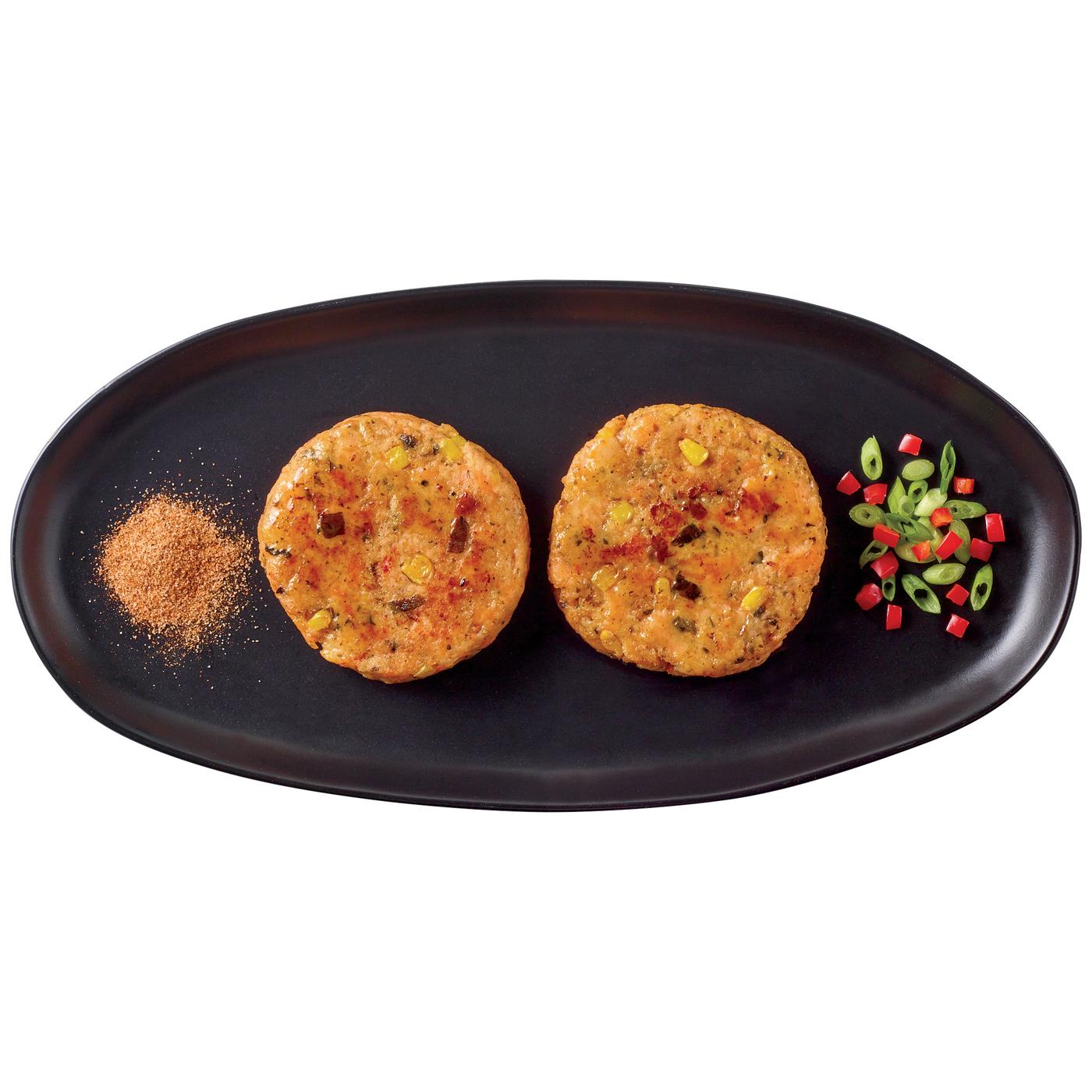 HEB Fish Market Salmon & Crawfish Burger Patties Creole Shop Fish