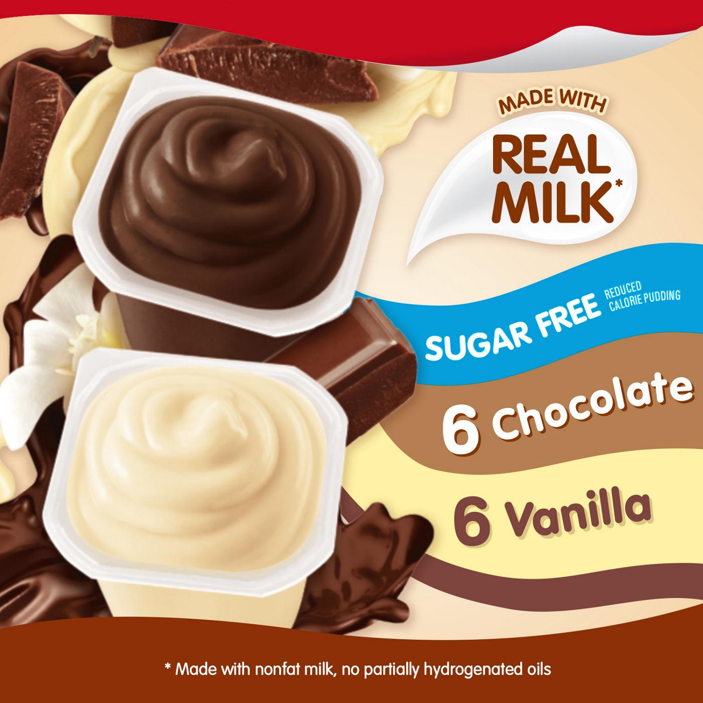 Snack Pack Sugar Free Chocolate & Vanilla Pudding Cups Family Pack; image 5 of 7