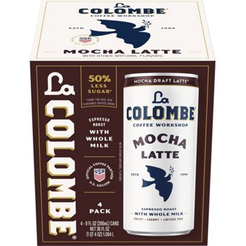La Colombe Mocha Draft Latte Espresso Roast with Milk 4 pk Cans