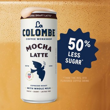 La Colombe Mocha Draft Latte Espresso Roast with Milk 4 pk Cans
