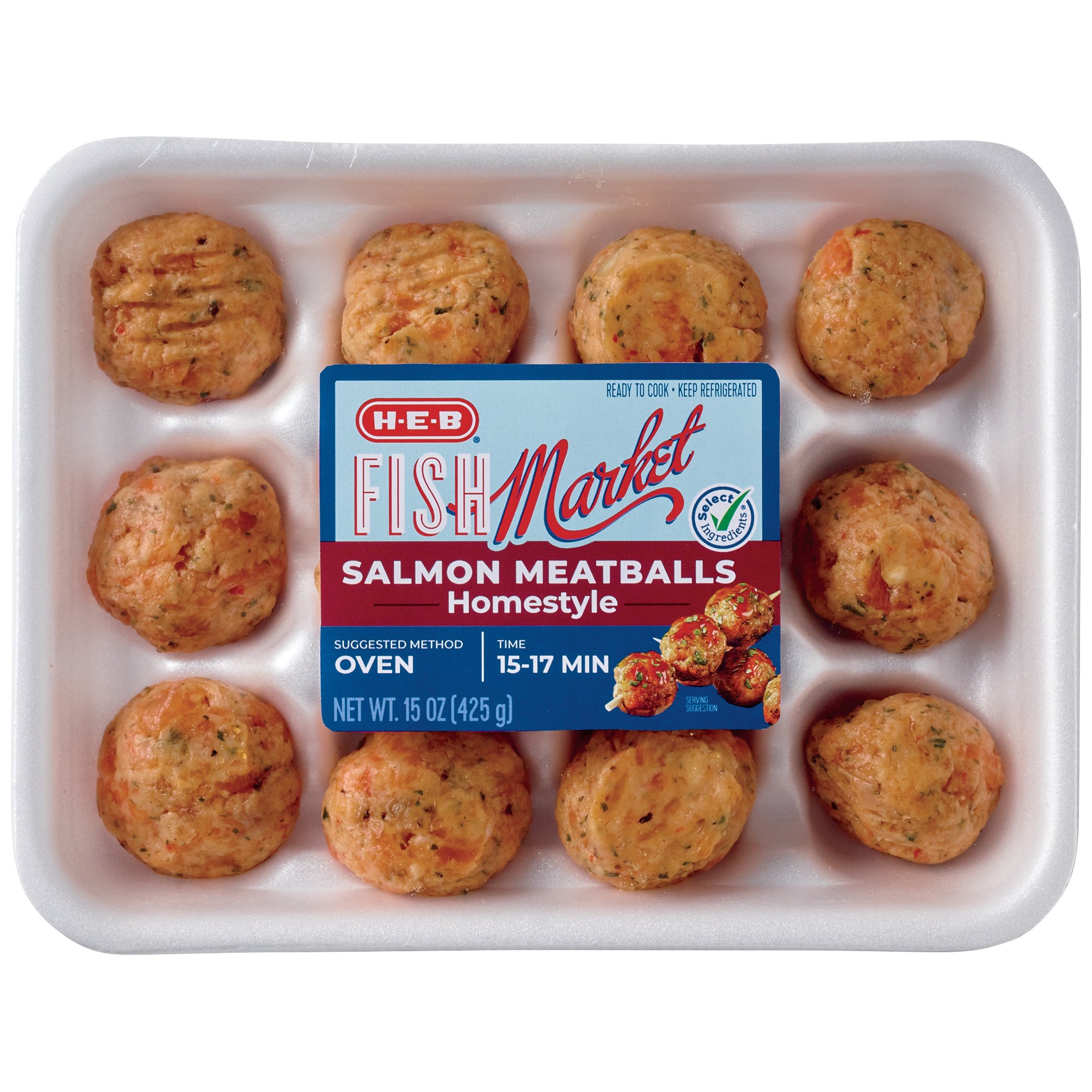 H-E-B Fish Market Salmon Meatballs - Homestyle - Shop Fish At H-E-B