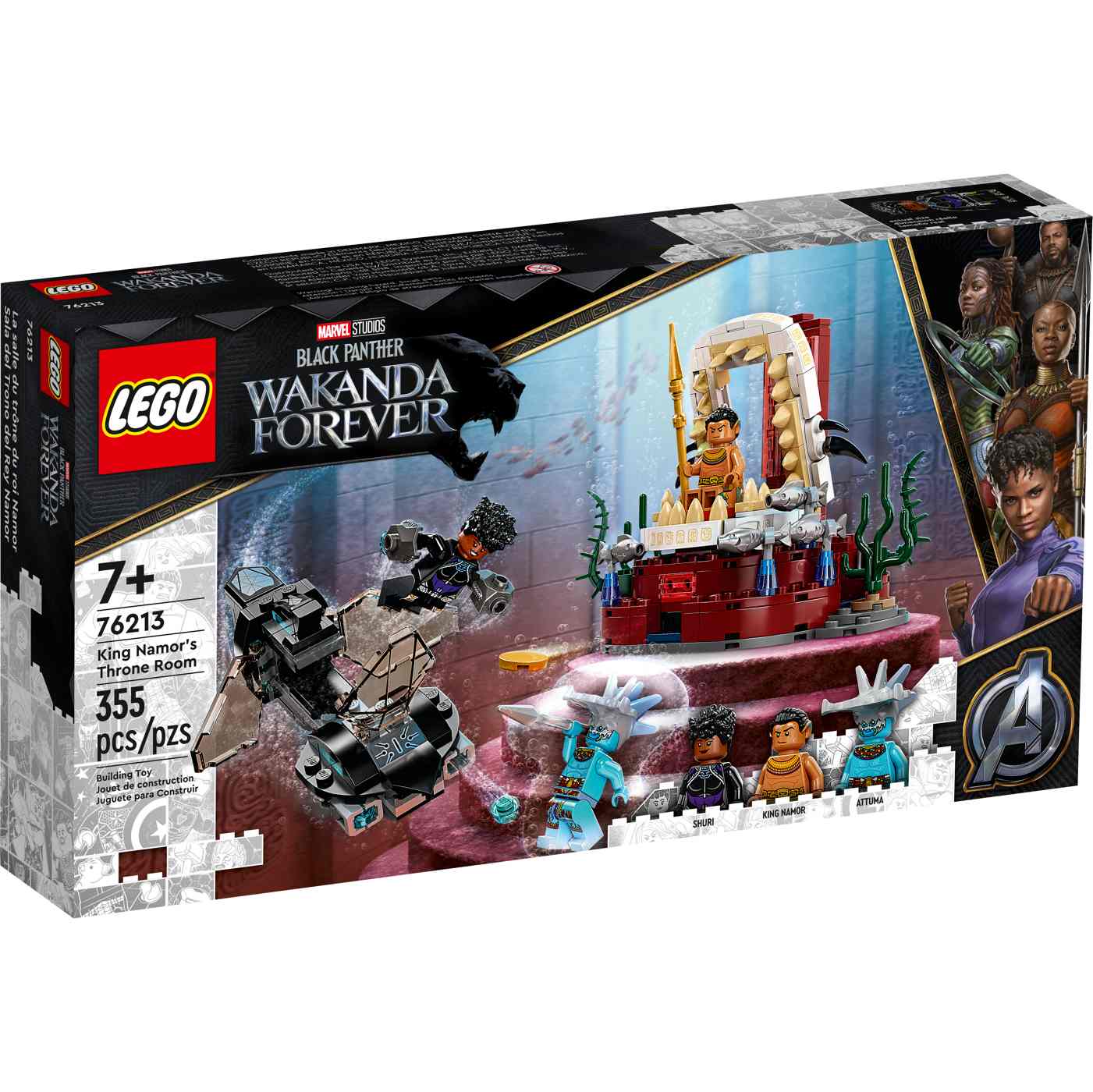 LEGO Marvel Studios Black Panther Wakanda Forever King Namor's Throne Room Set; image 2 of 2