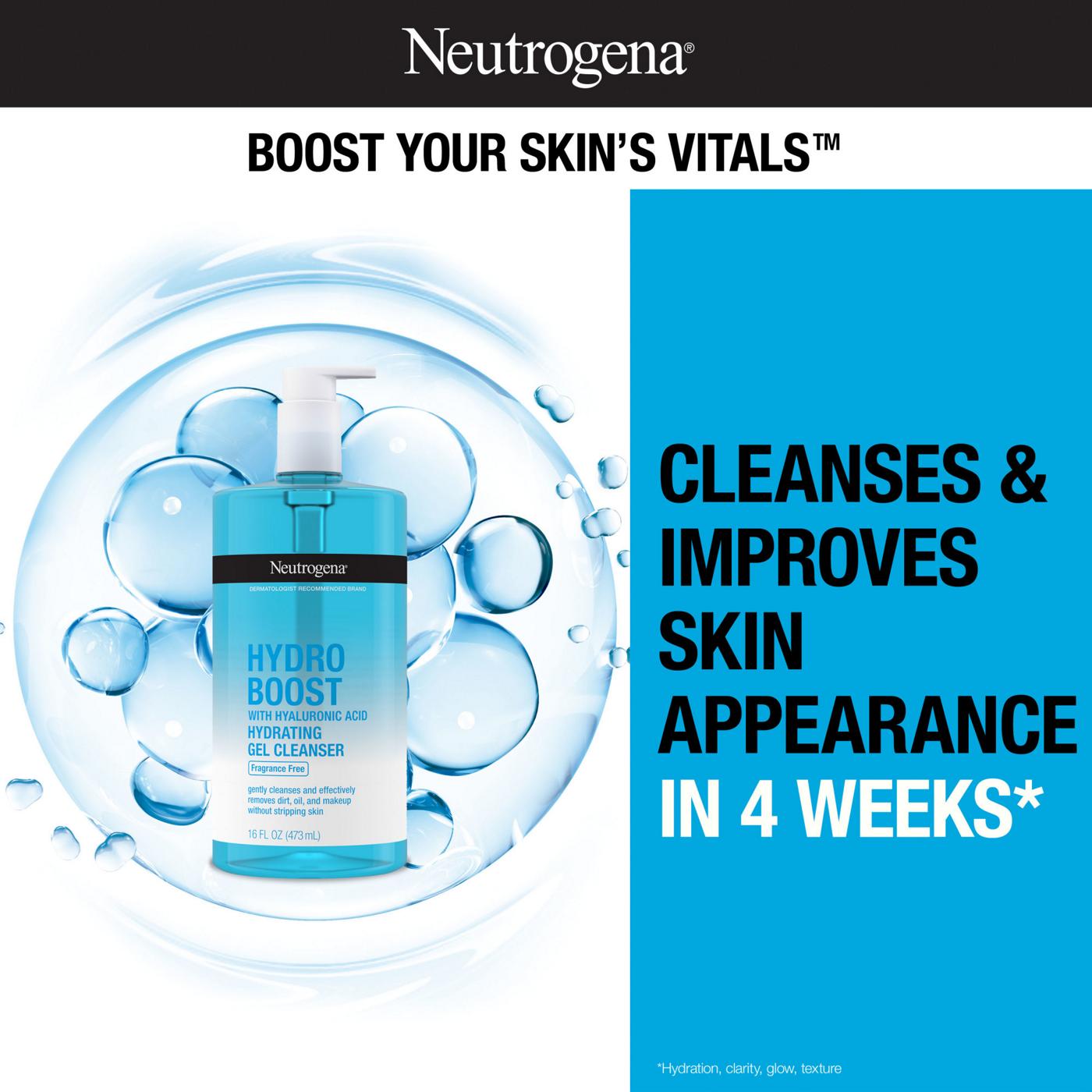 Neutrogena Hydro Boost Fragrance-Free Gel Facial Cleanser; image 4 of 5