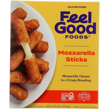 Feel Good Foods Gluten Free Mozzarella Sticks, 8 oz