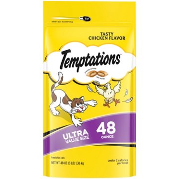 Temptations Classic Crunchy and Soft Cat Treats - Tasty Chicken Flavor, 48 oz