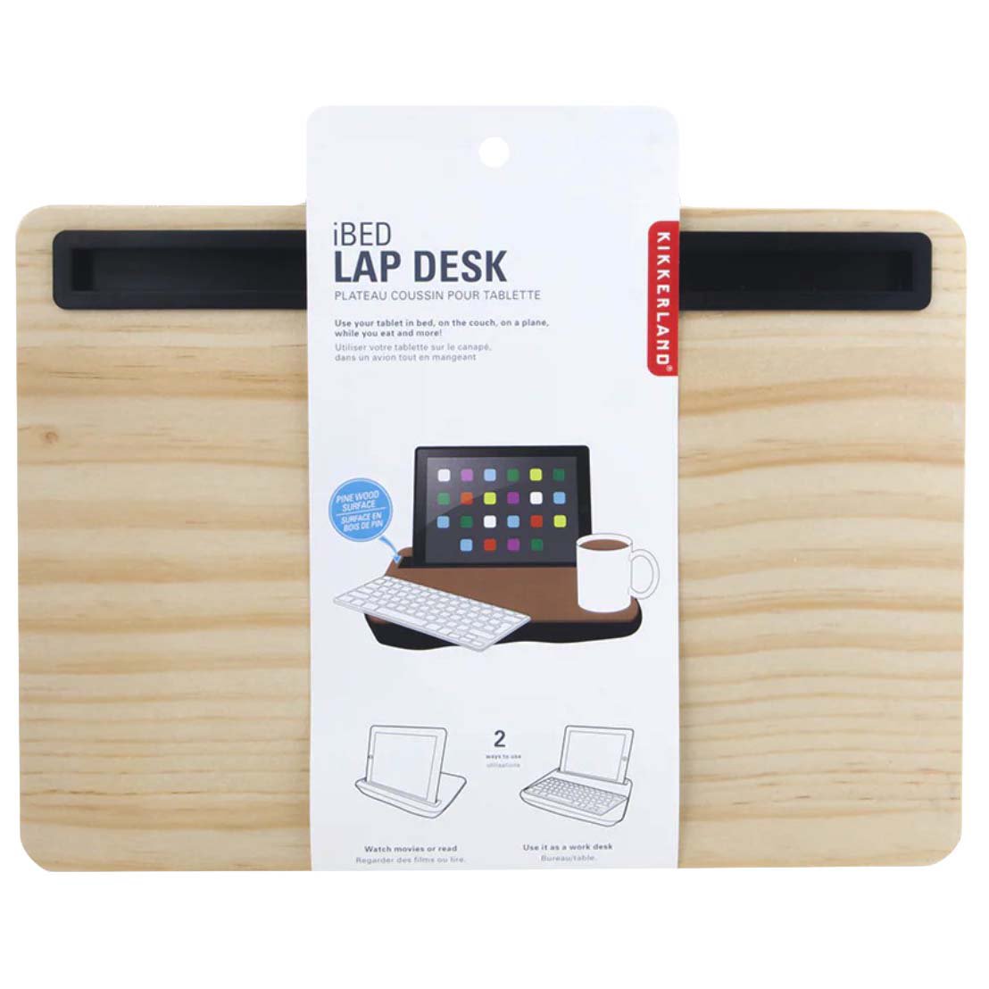Kikkerland iBed Lap Desk Wood Shop Cases & stands at HEB