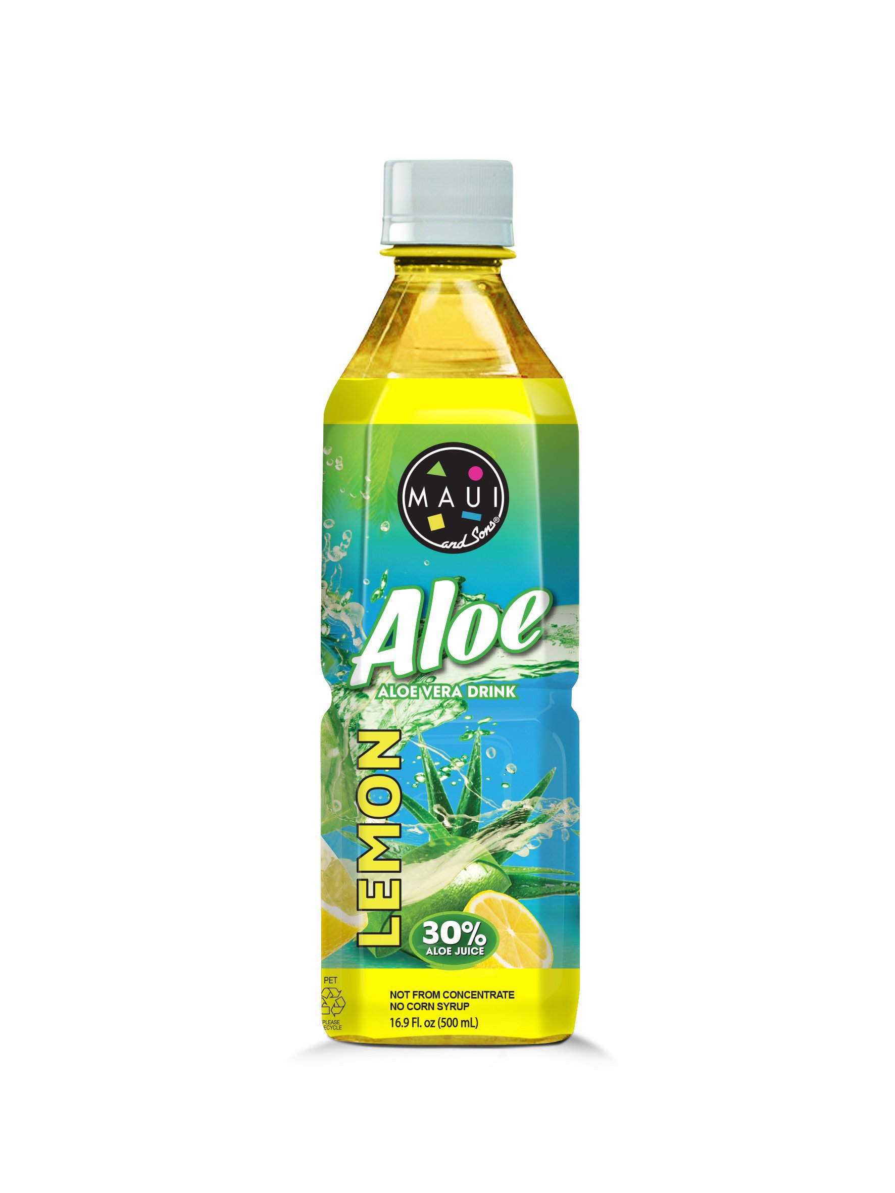 Maui Sons Lemon Flavor Aloe Vera Drink Shop Juice At H E B