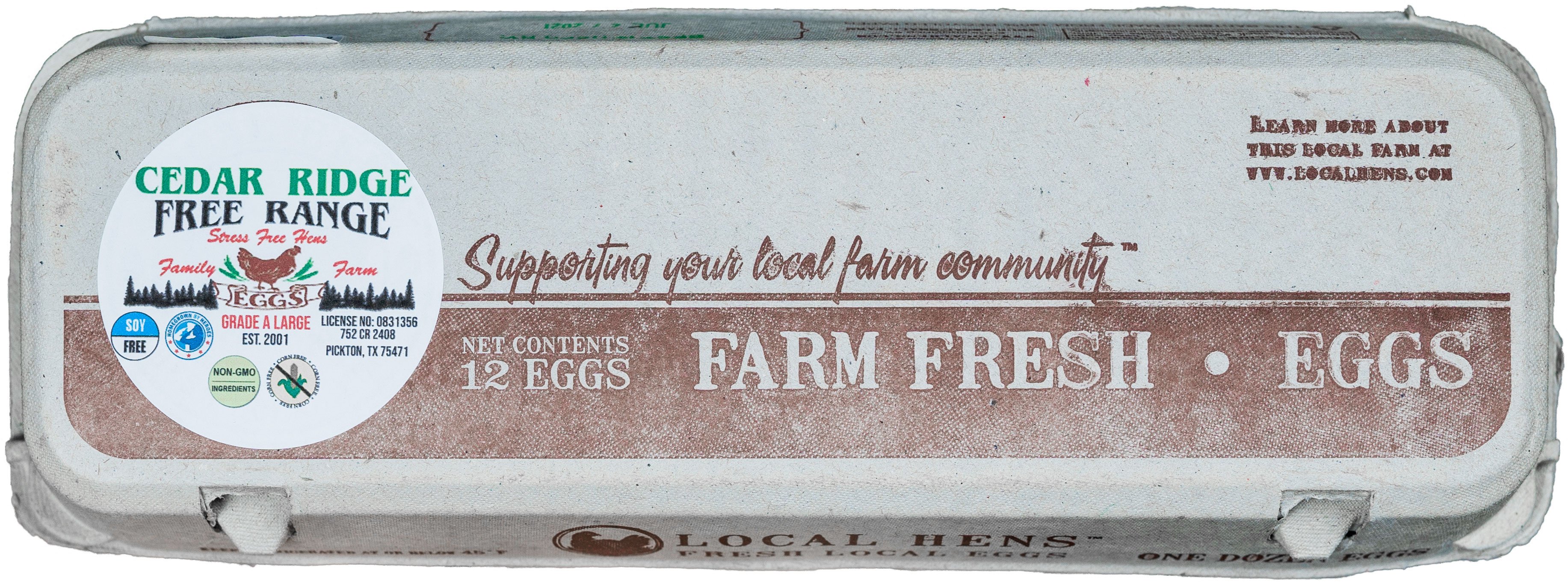Cedar Ridge Free Range Large Brown Eggs, 12 ct | Central Market