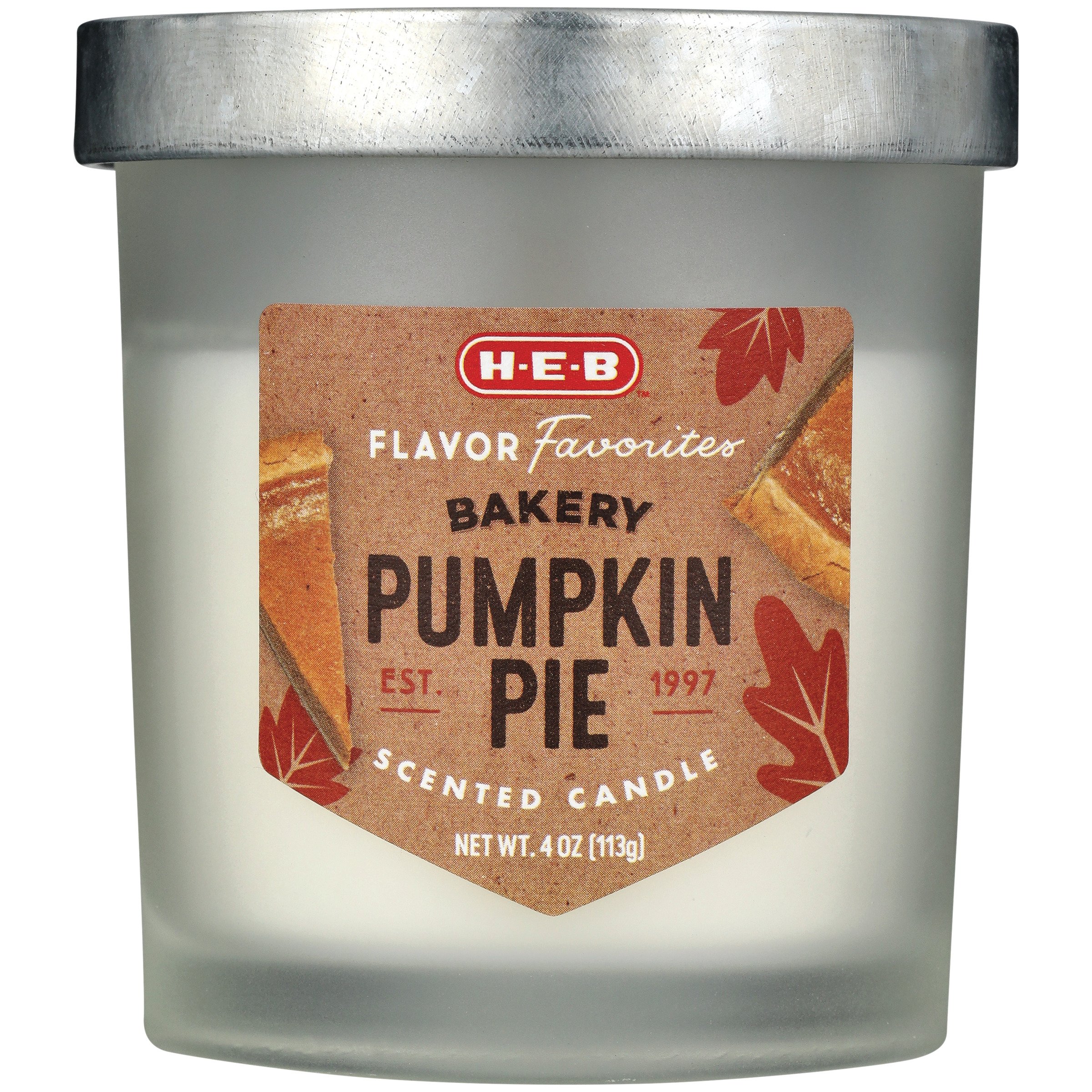 H-E-B Flavor Favorites Bakery Pumpkin Pie Scented Candle, 4 oz