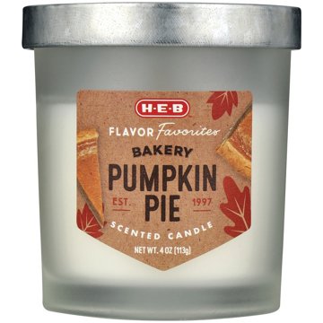 H-E-B Flavor Favorites Bakery Pumpkin Pie Scented Candle