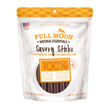 Full Moon Natural Essentials Savory Sticks Chicken Recipe Dog Treats, 16 oz