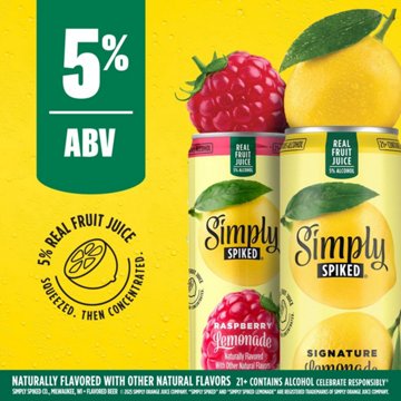 Simply Spiked 12 pk Cans - Lemonade, 12 oz