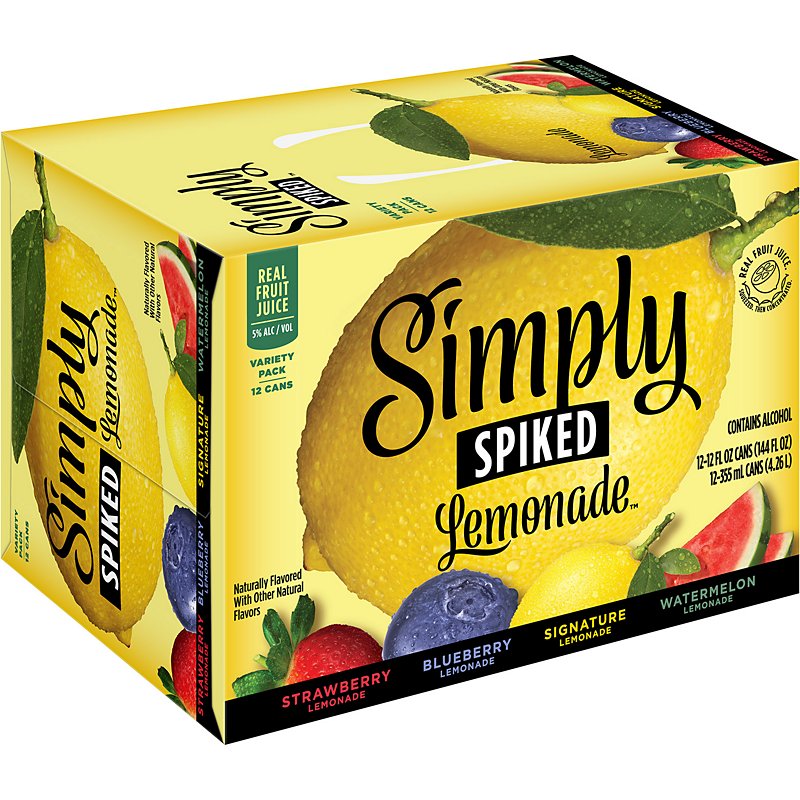 Simply Spiked Lemonade Variety Pack 12 Oz Cans Shop Beer And Wine At H E B