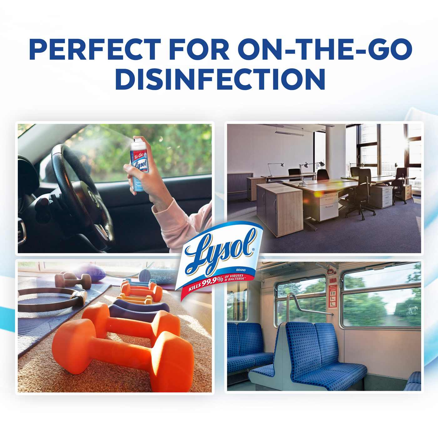 Lysol To Go Disinfectant Spray Travel Size Sanitizing and Antibacterial Spray - Crisp Linen; image 2 of 6