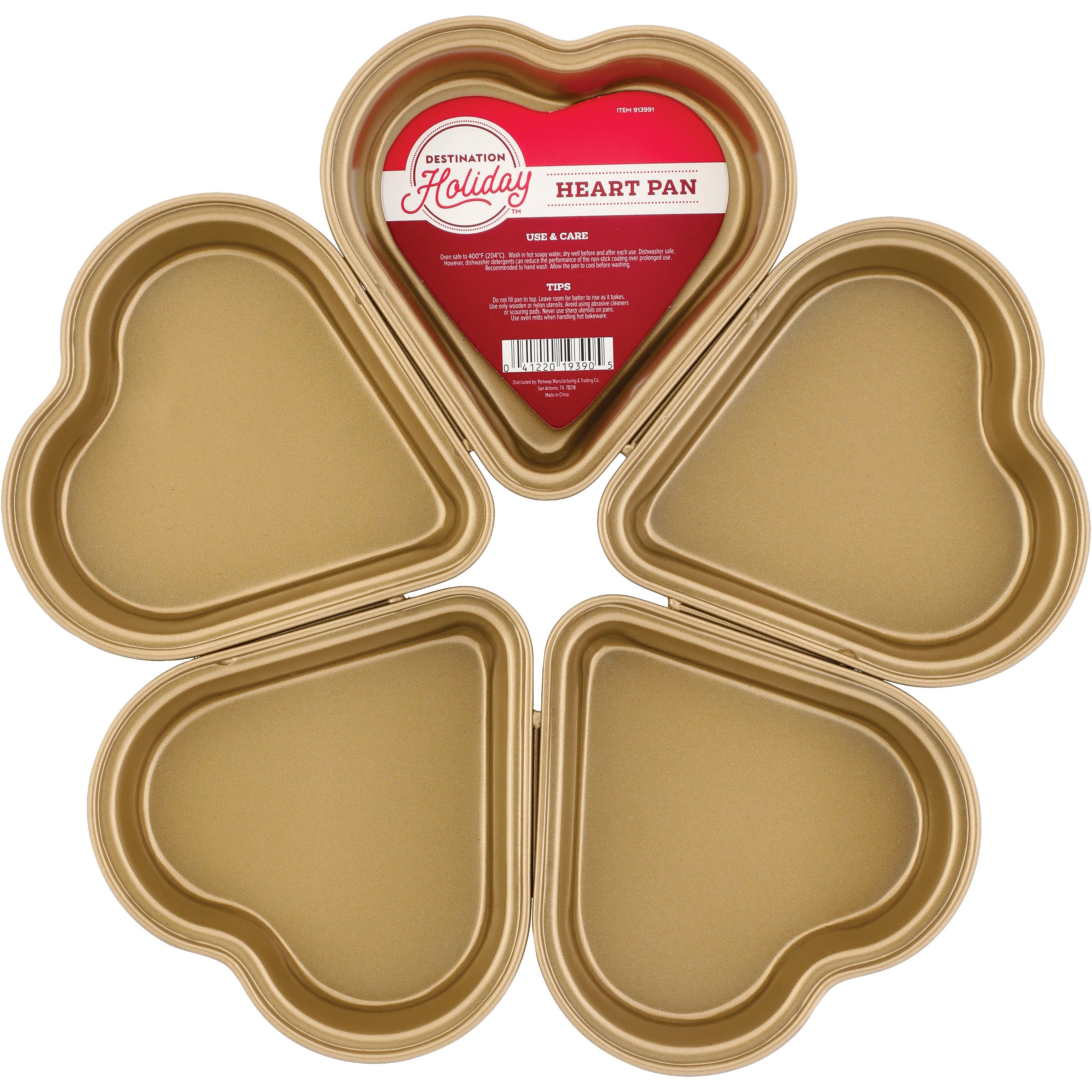 Destination Holiday Combined Mini Hearts Shape NonStick Valentine Baking Pan Gold Shop Pans