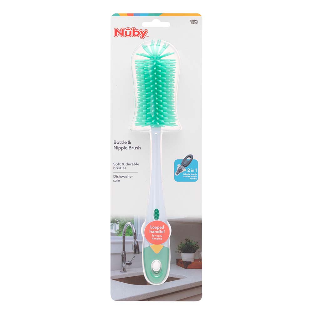 Nuby silicone brush online with stand