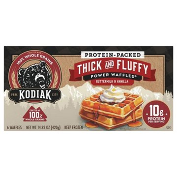 Kodiak 10g Protein Thick & Fluffy Power Waffles - Buttermilk & Vanilla