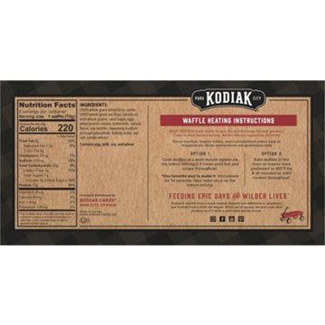 Kodiak Protein Thick & Fluffy Power Waffles - Buttermilk & Vanilla