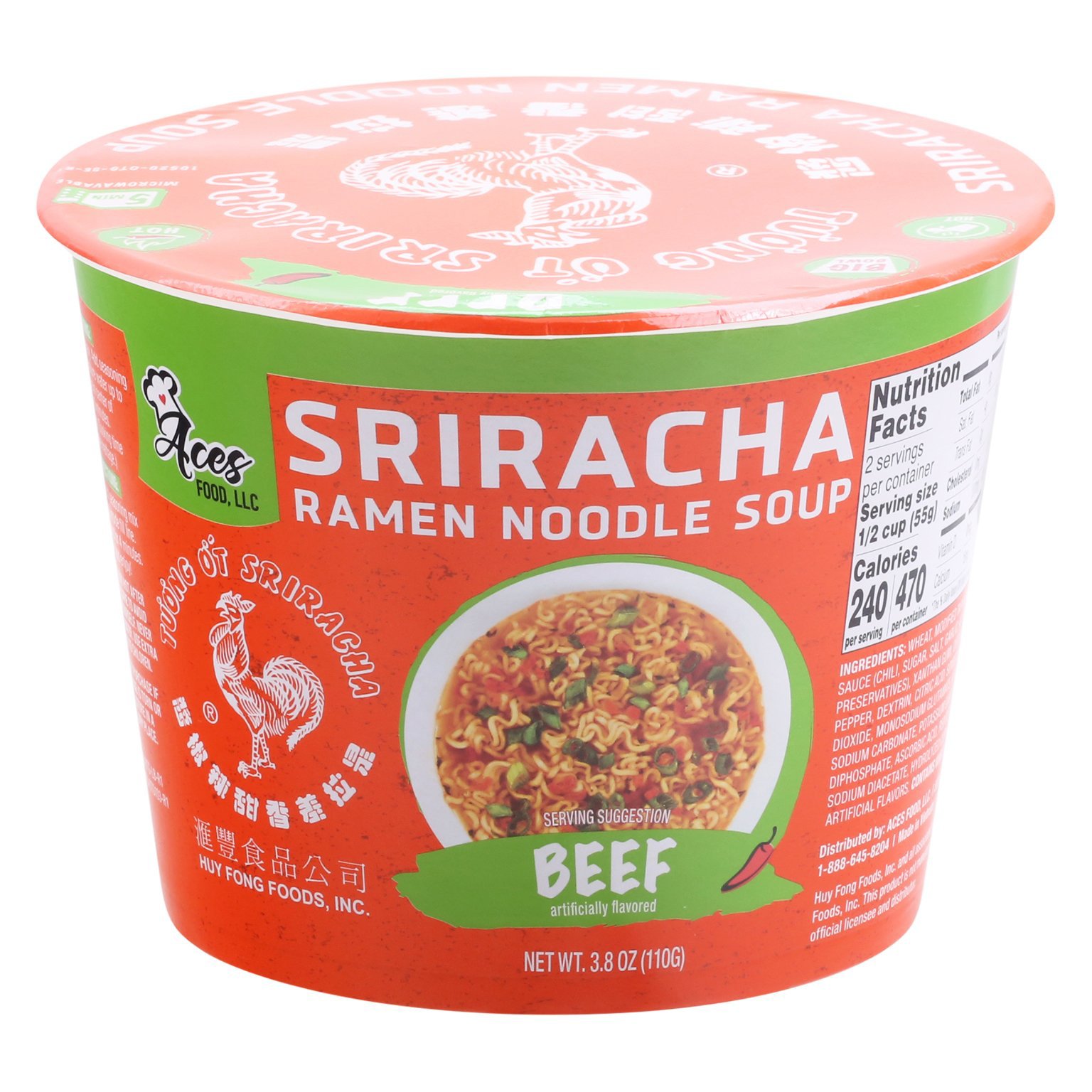 Huy Fong Sriracha Beef Flavor Ramen Noodle Soup Shop Soups & chili at