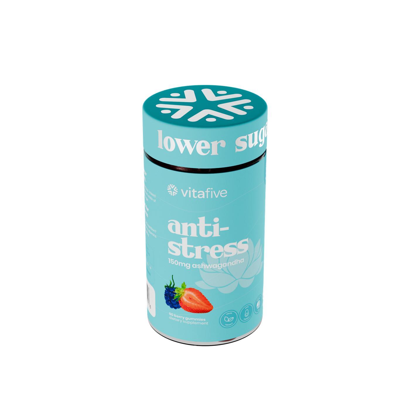 Vitafive Anti-Stress Ashwagandha 150mg Gummies - Berry; image 4 of 4