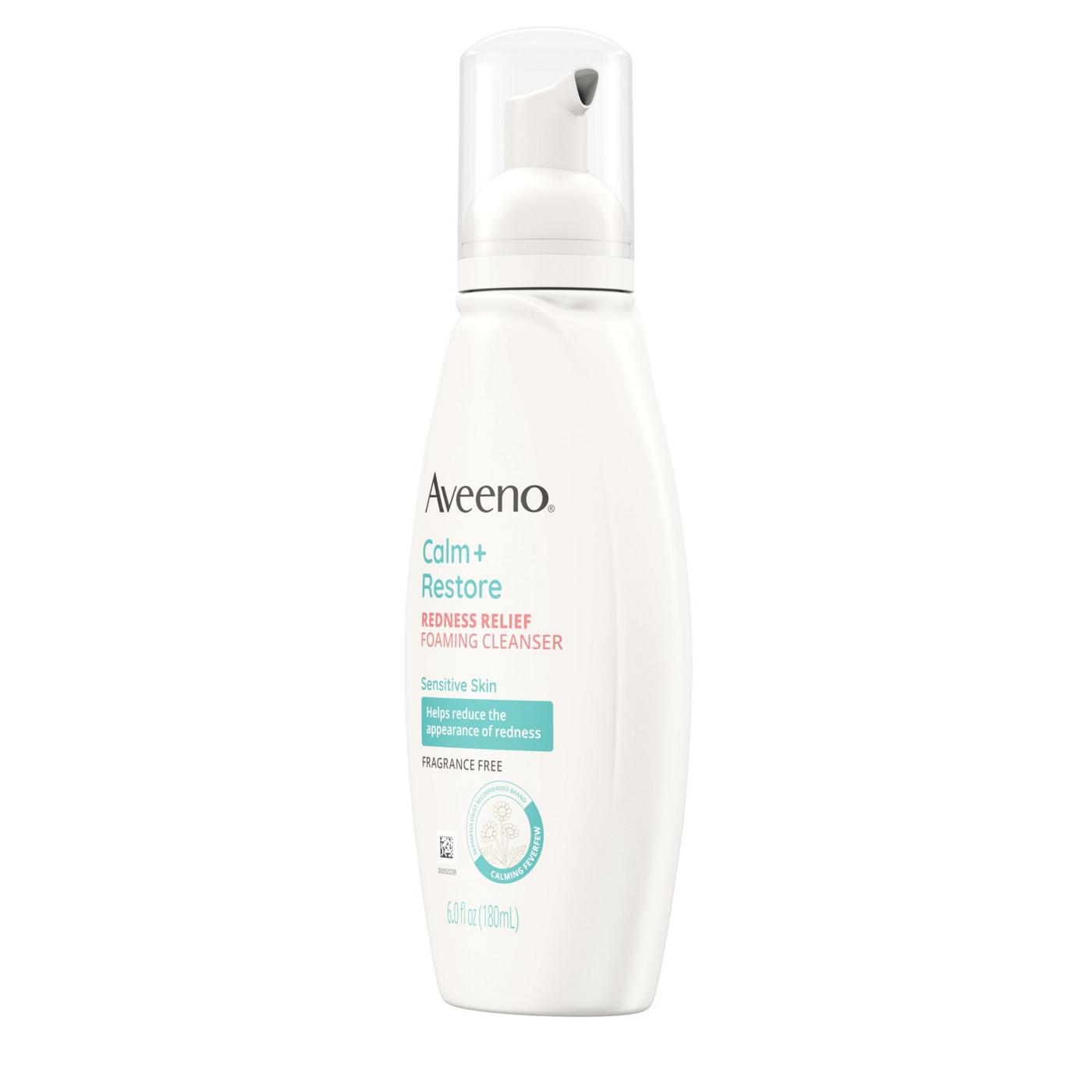 Aveeno Calm + Restore Redness Relief Foaming Cleanser; image 2 of 6