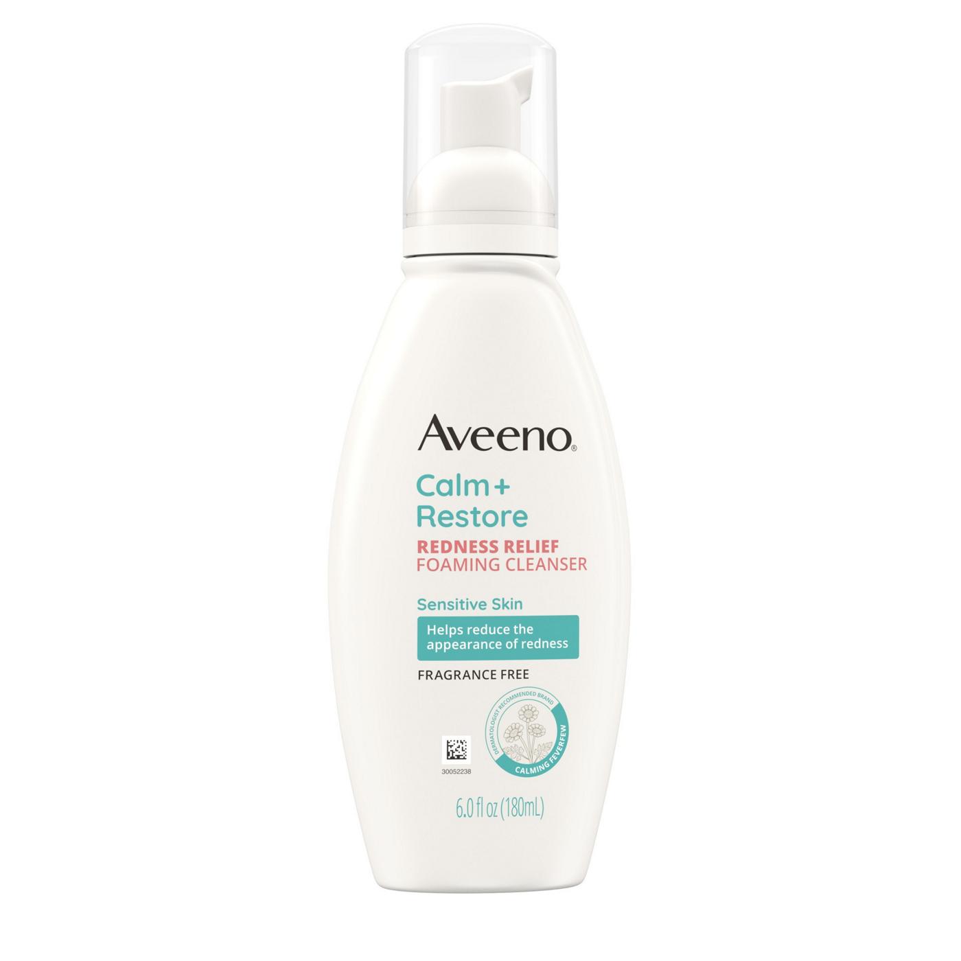 Aveeno Calm + Restore Redness Relief Foaming Cleanser; image 5 of 6