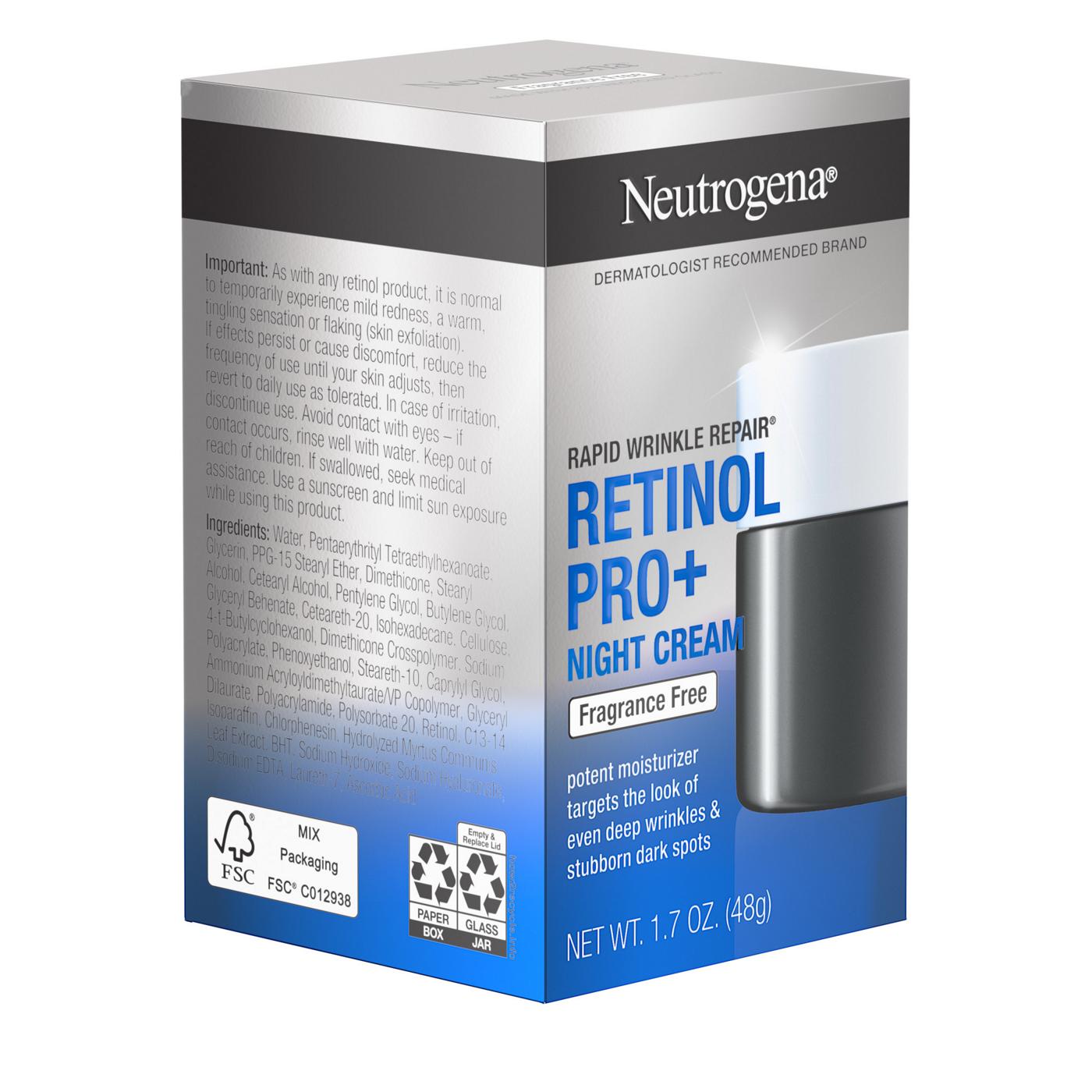 Neutrogena Rapid Wrinkle Repair Retinol Pro+ Night Cream; image 6 of 8