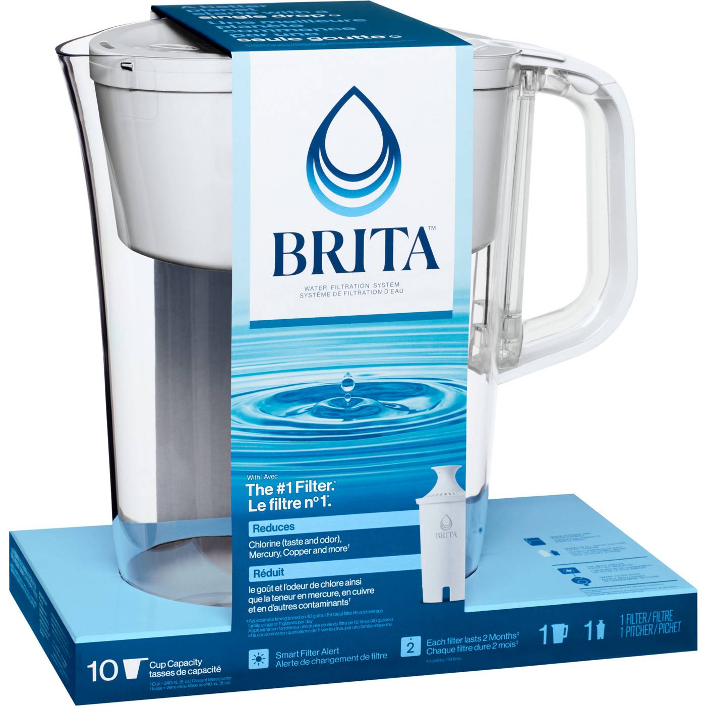Brita Tahoe Large Water Filter Water Pitcher, 10-Cup; image 8 of 18