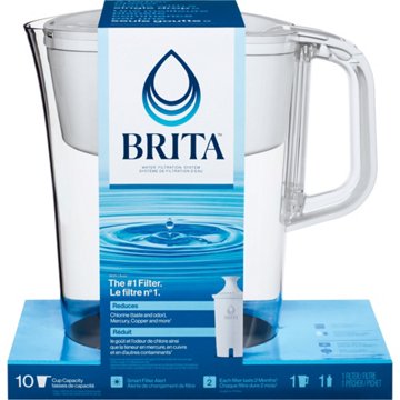 Brita Tahoe Large Water Filter Water Pitcher, 10-Cup, 10 cup