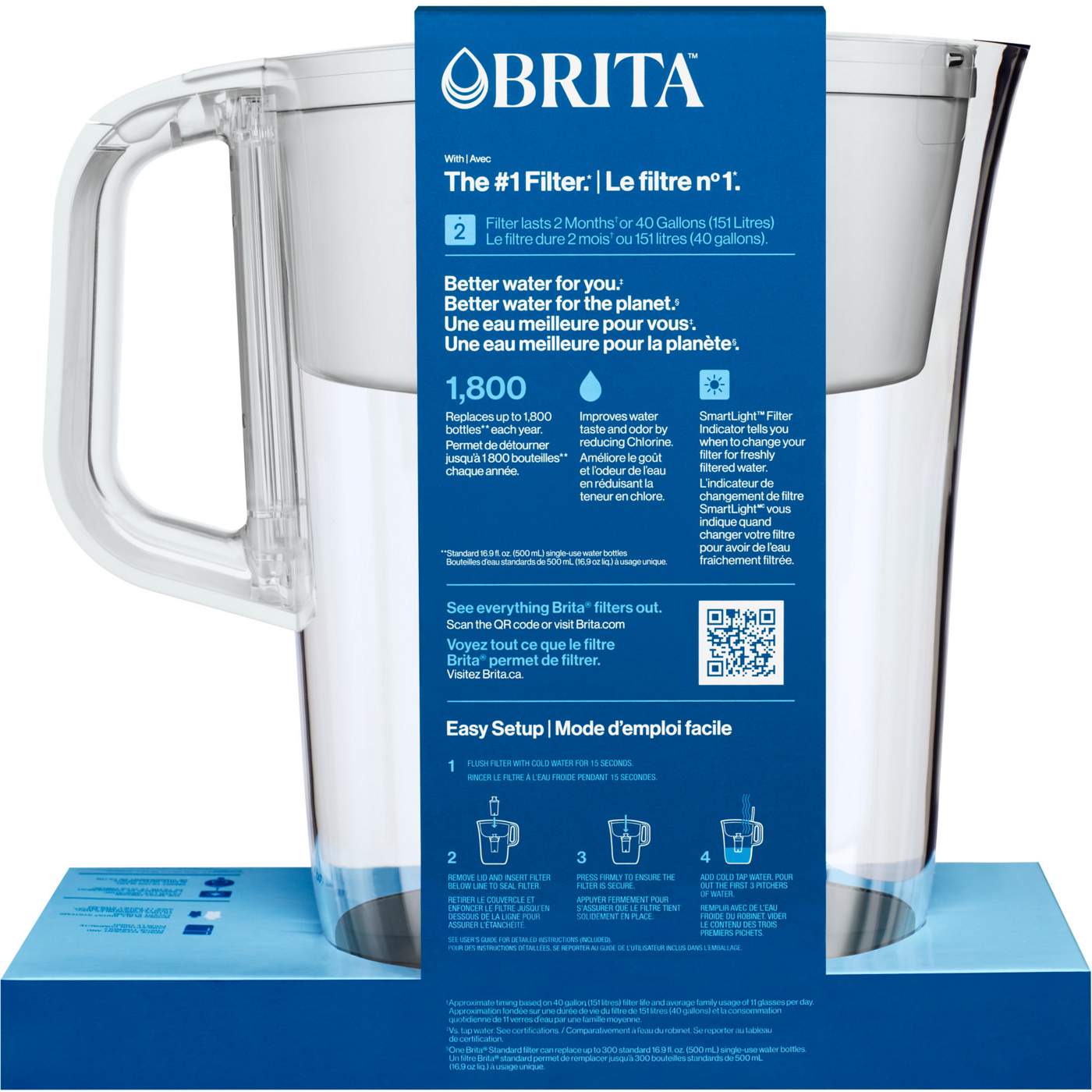 Brita Tahoe Water Filtration System Pitcher - White; image 10 of 10
