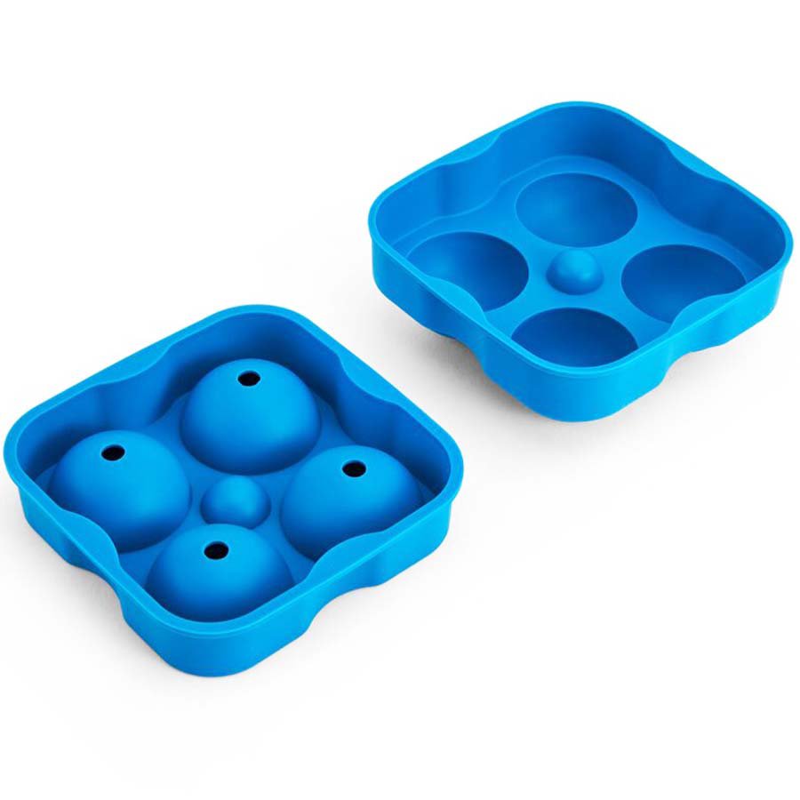 Houdini By Rabbit Ice Sphere Tray Silicone Blue 1.75 x 4