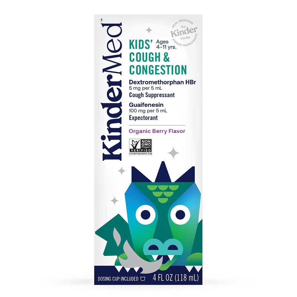 KinderMed Kids' Cough & Congestion Liquid - Organic Berry, 4 oz