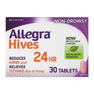 Allegra Hives 24 Hr Non-Drowsy Antihistamine